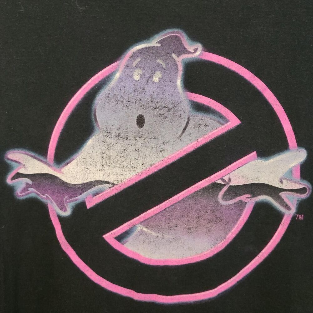 🚫👻 Mad Engine Ghostbusters Neon Pink Logo T-Shirt 👻🚫 XL